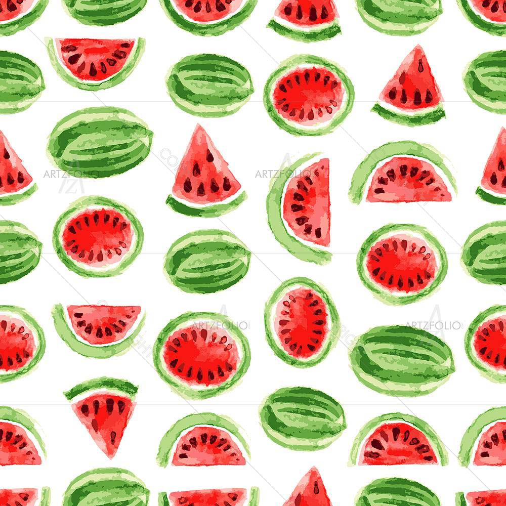 Watercolor Watermelon D2 — custom-size art design 5008035