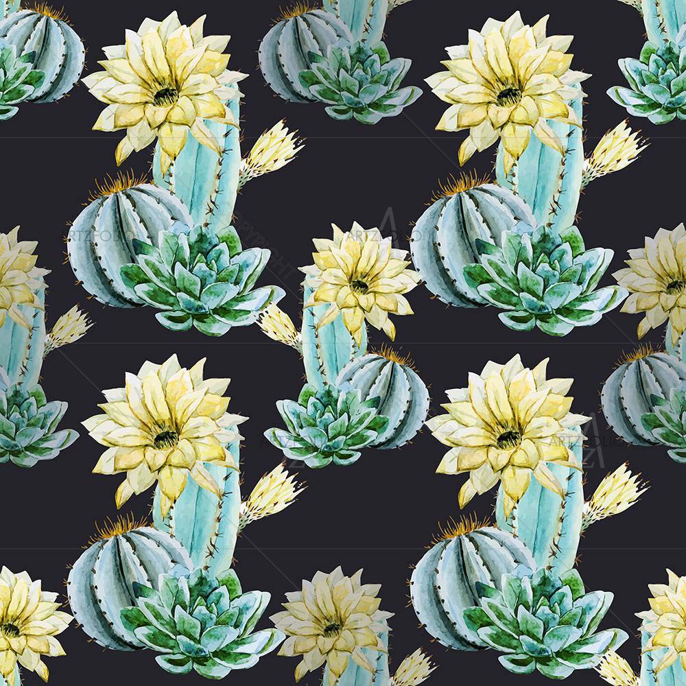 Watercolor Cactus D2 — custom-size art design 5008042