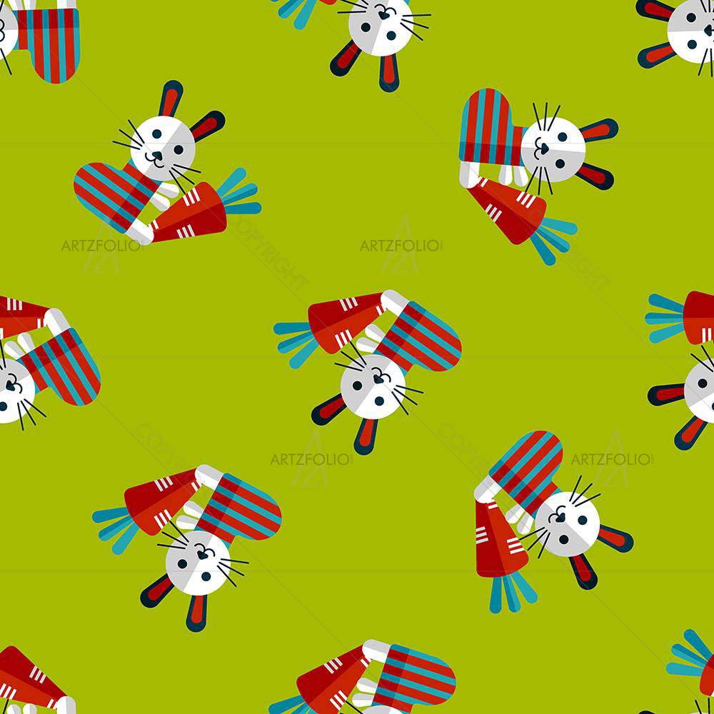 Rabbit With Carrot — custom-size art design 5008043