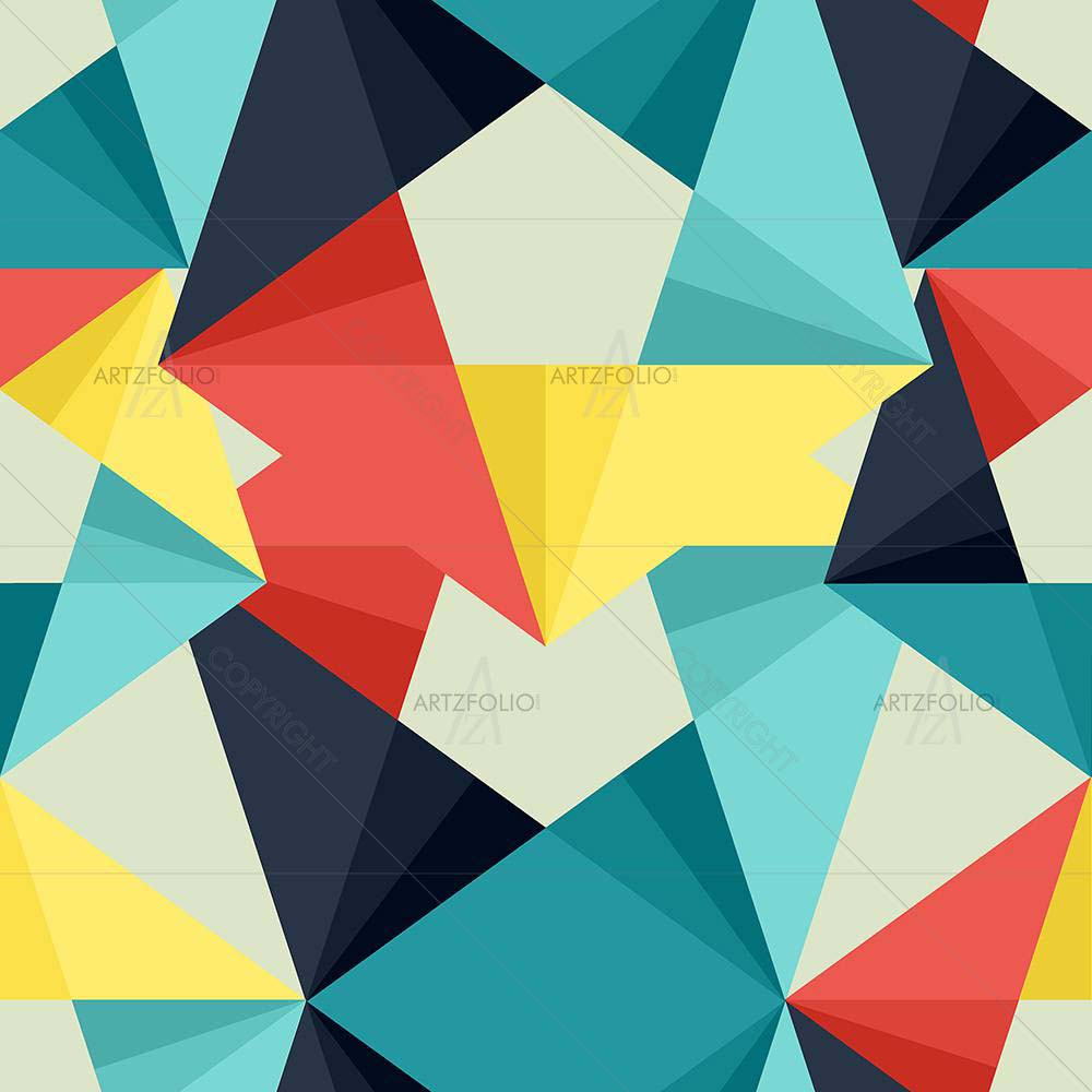 Abstract Colorful Triangle — Abstract custom art by ArtzFolio