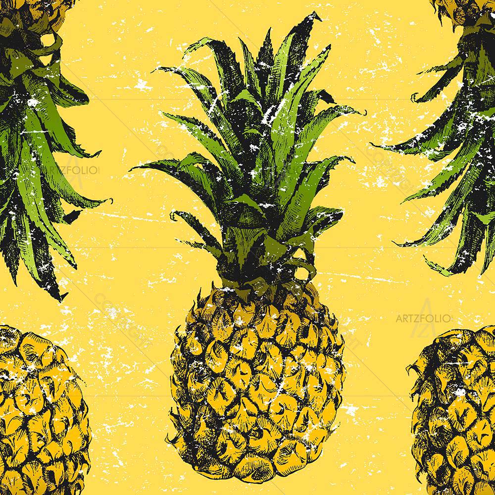 Pineapple Pattern — Ancient custom art by ArtzFolio