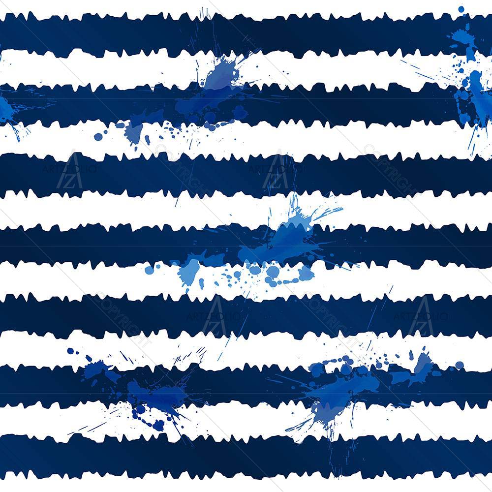 Dark Blue Ink Stripes — custom-size art design 5008074