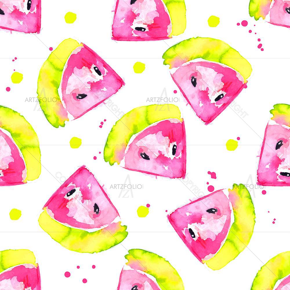 Pink Watermelons Pattern — custom-size art design 5008076