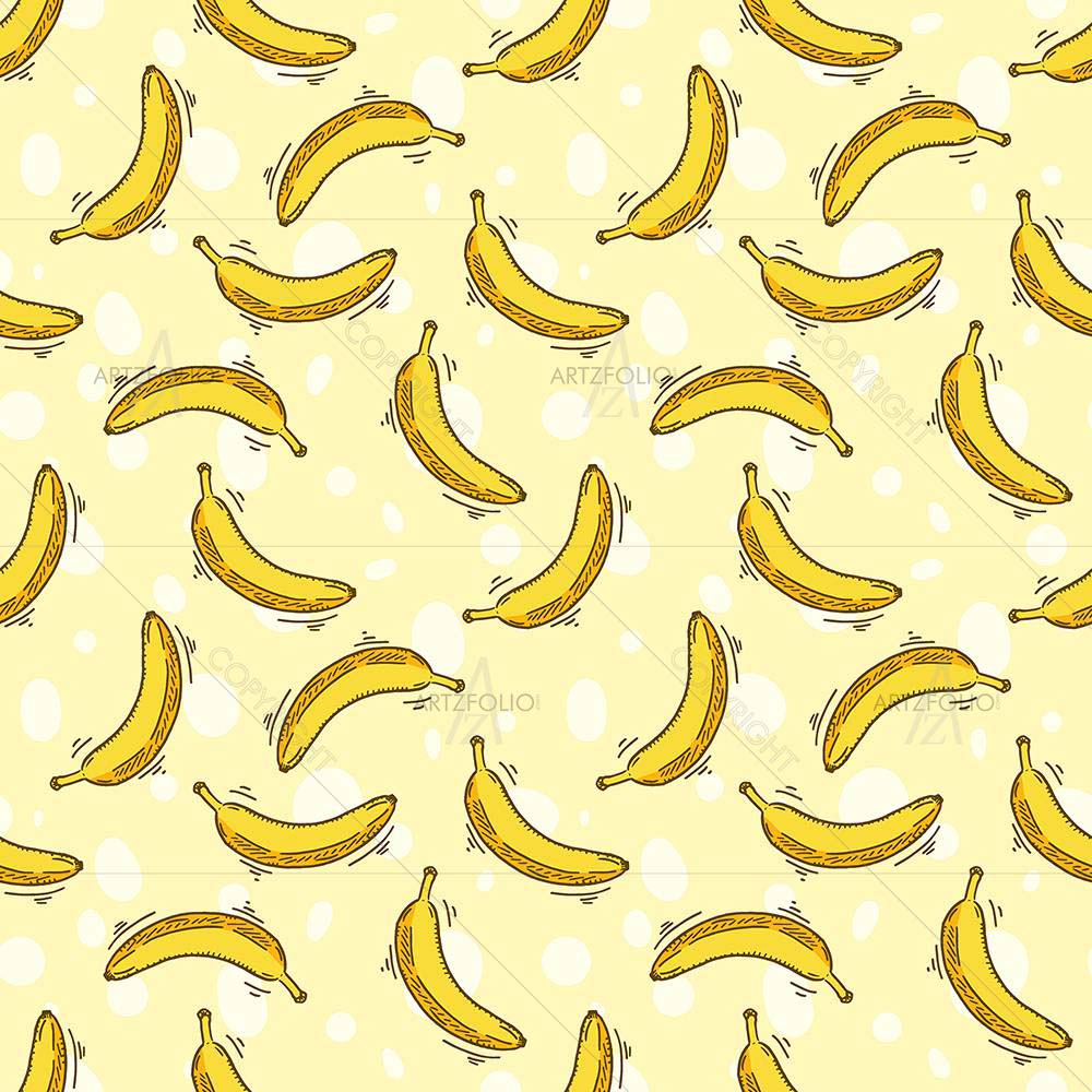 Banana Pattern — custom-size art design 5008080