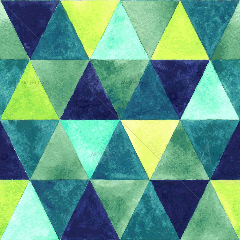 Watercolor Triangular Pattern D2 — custom-size art design 5008083