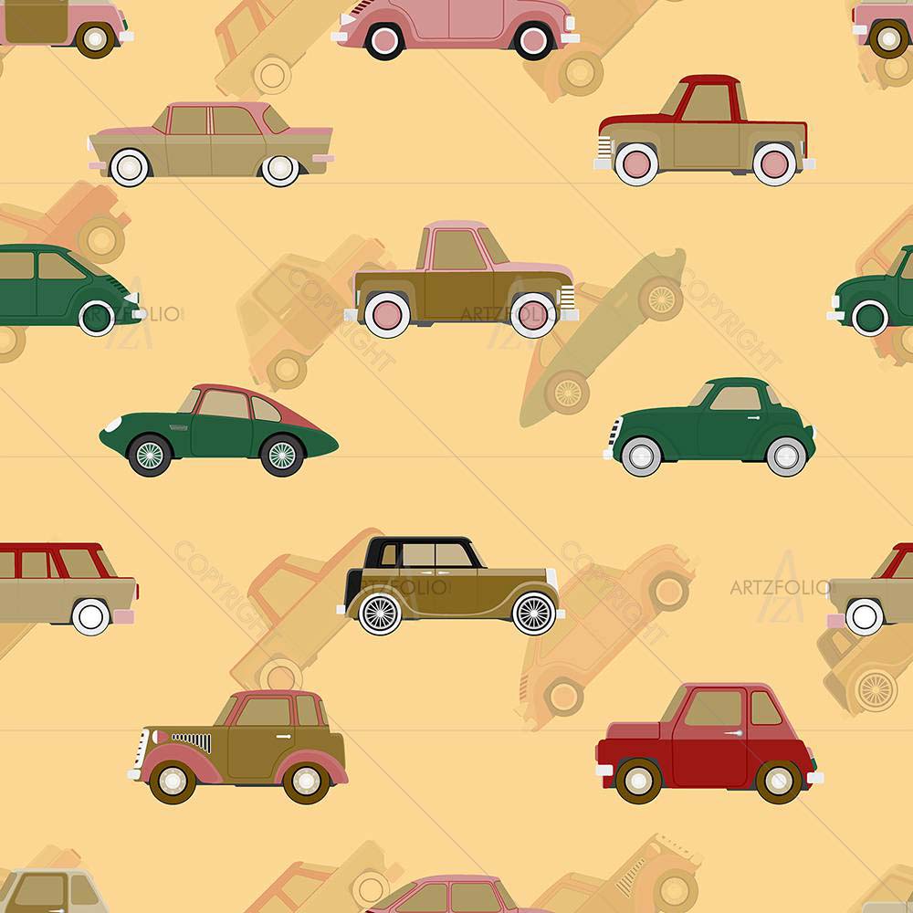 Cute Car Pattern D1 — custom-size art design 5008089