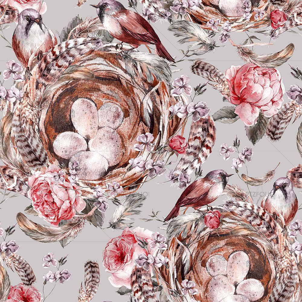 Rose & Birds — custom-size art design 5008094
