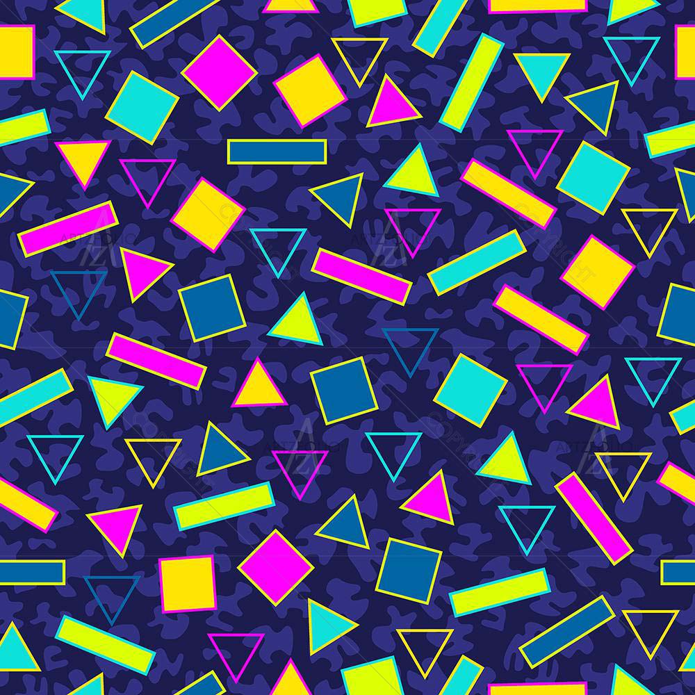 Retro Geometric Pattern D2 — Abstract custom art by ArtzFolio