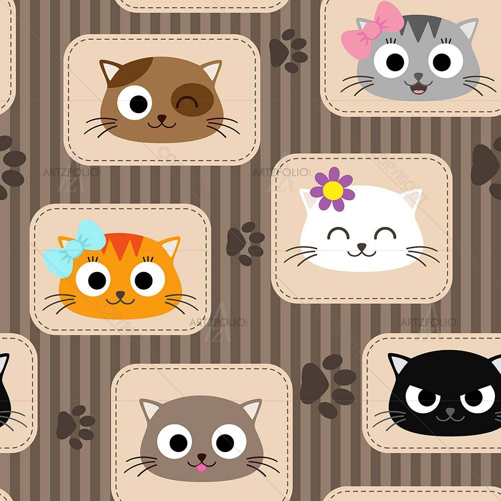 Cute Cats — Botanical custom art by ArtzFolio