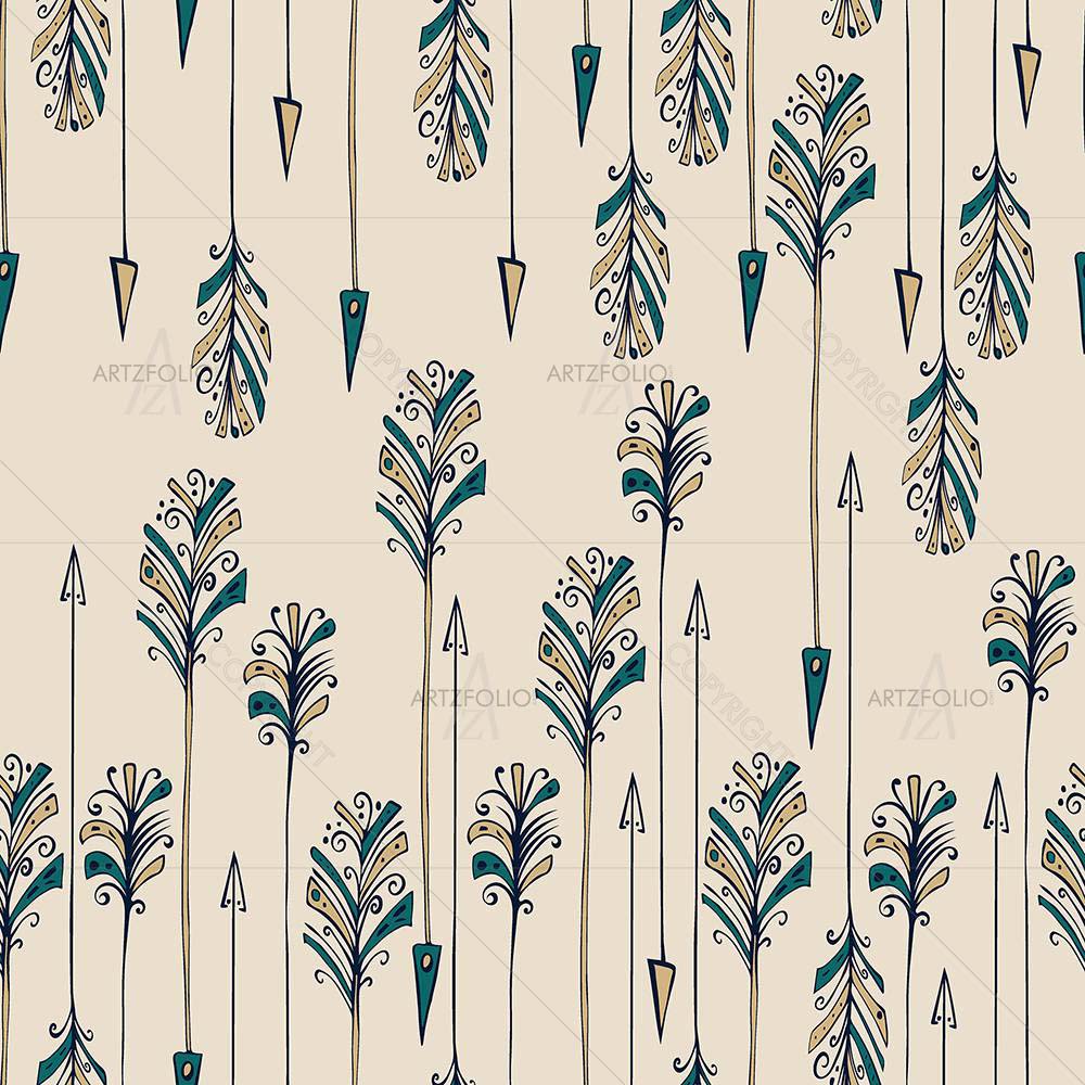 Abstract Feather Arrows — custom-size art design 5008104
