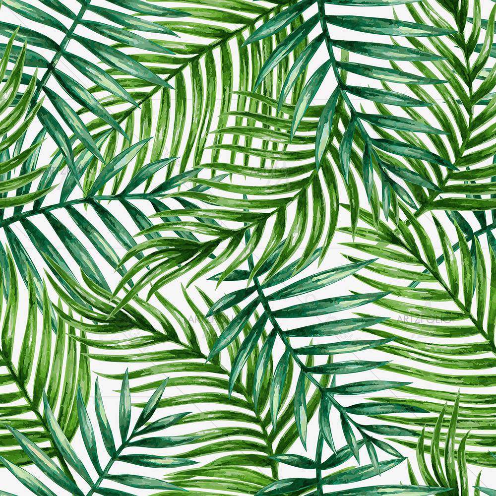 Tropical Palm Leaves D2 — custom-size art design 5008125