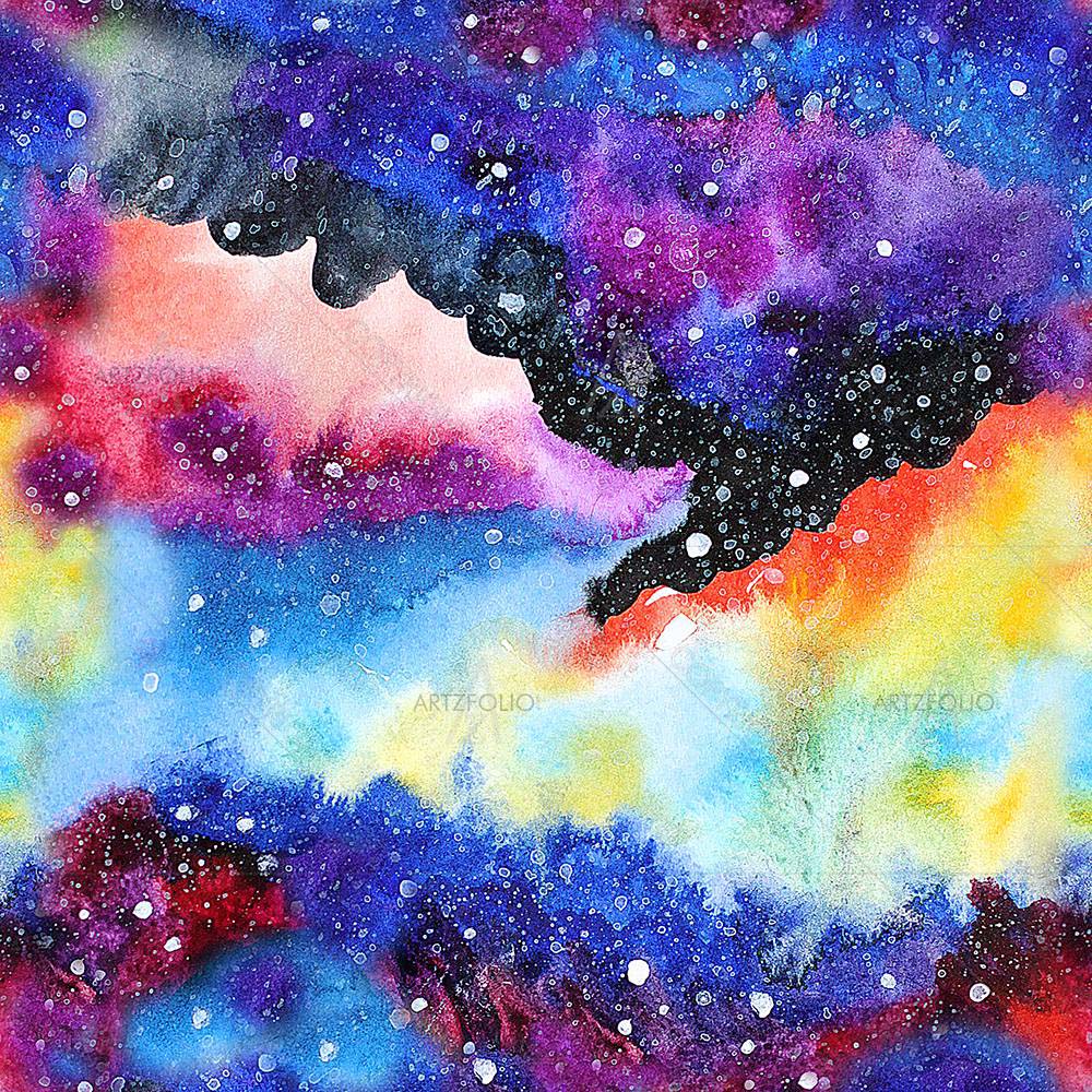 Watercolor Modern Galaxy D2 — custom-size art design 5008152