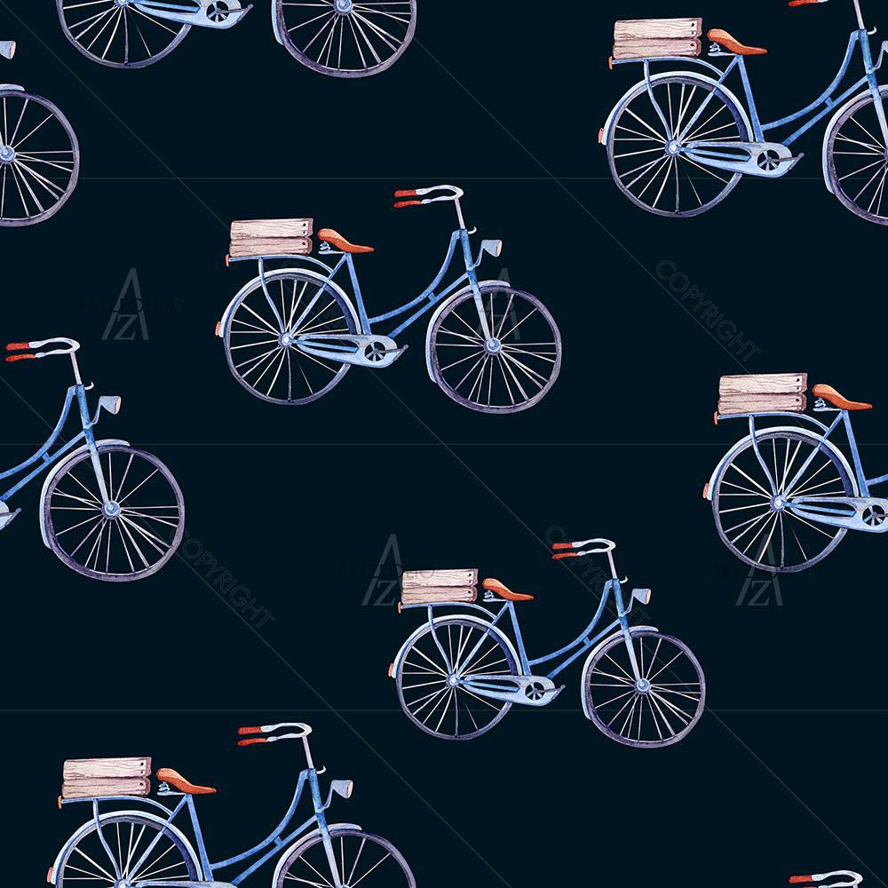 Watercolor Bicycles — custom-size art design 5008155