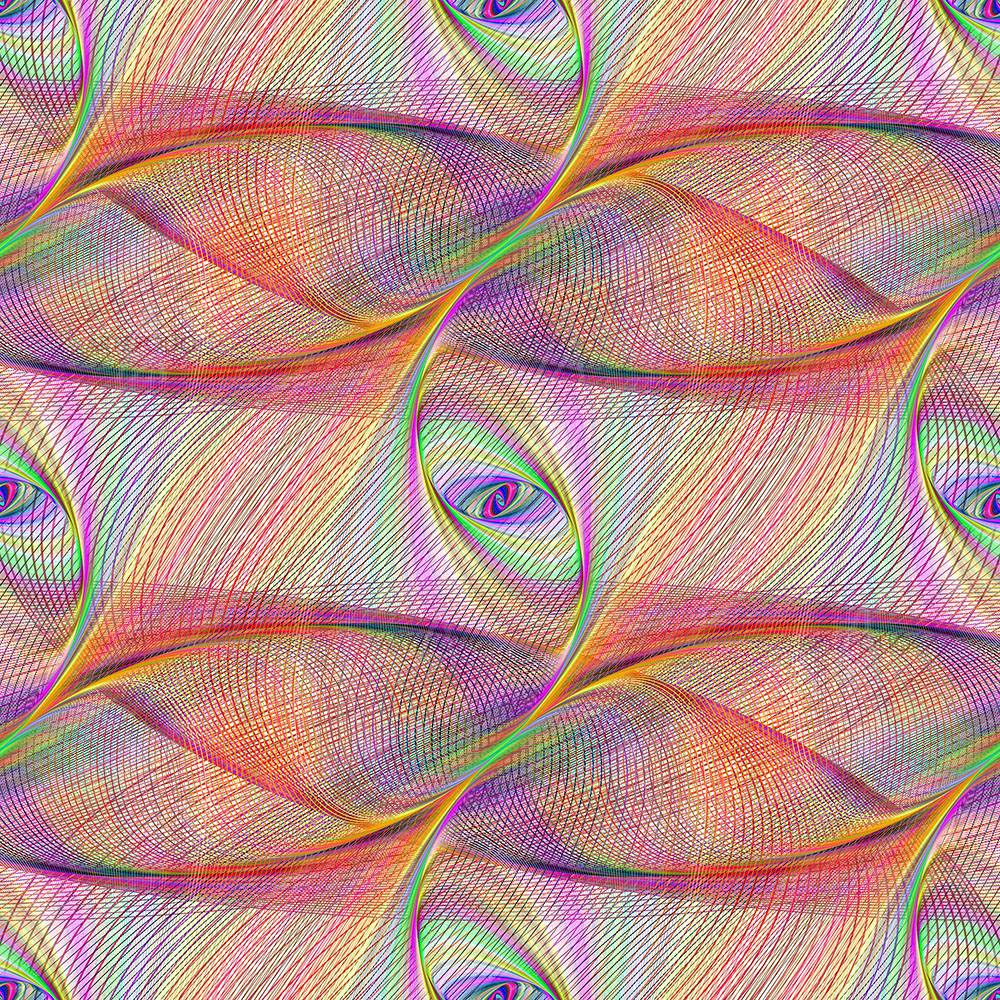 Curved Fractal Pattern — custom-size art design 5008161