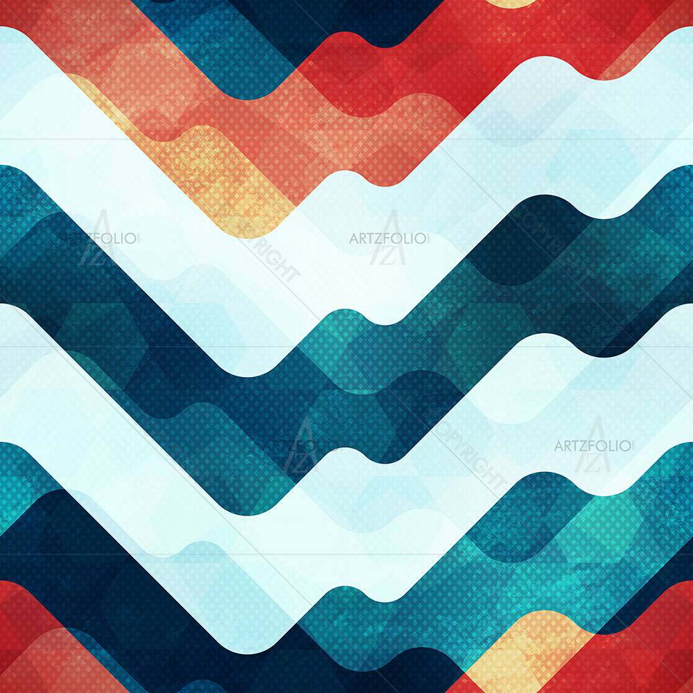 Wavey Grunge Pattern — custom-size art design 5008173