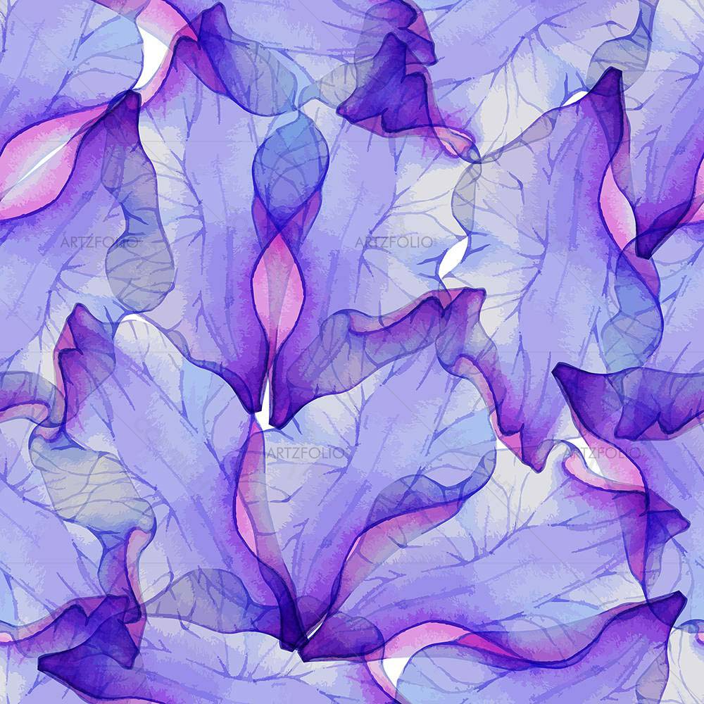 Watercolor Purple Flower — custom-size art design 5008175