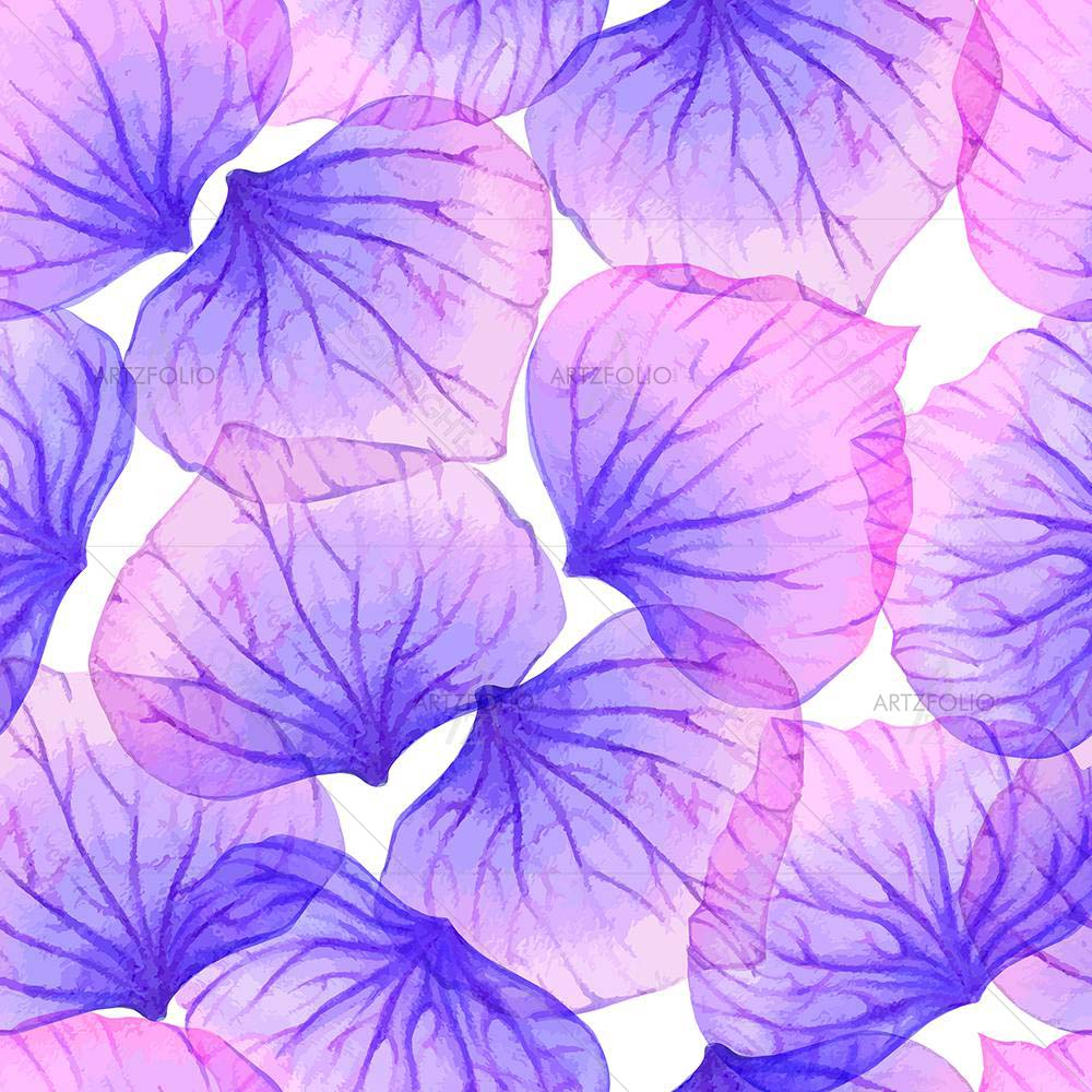 Purple Flower Petal D1 — Botanical custom art by ArtzFolio