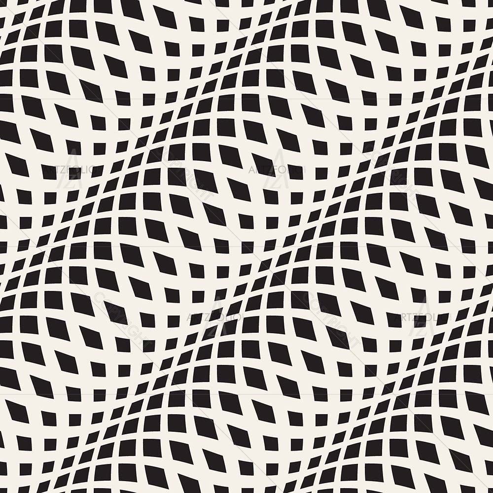 Wavy Crossed Stripes — custom-size art design 5008186