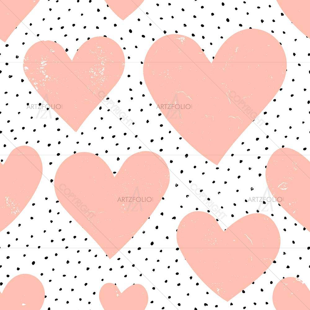 Abstract Hearts & Dots — Abstract custom art by ArtzFolio