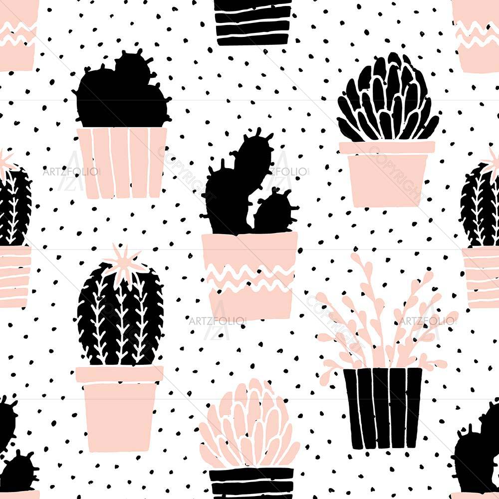Plants Pattern D1 — Botanical custom art by ArtzFolio