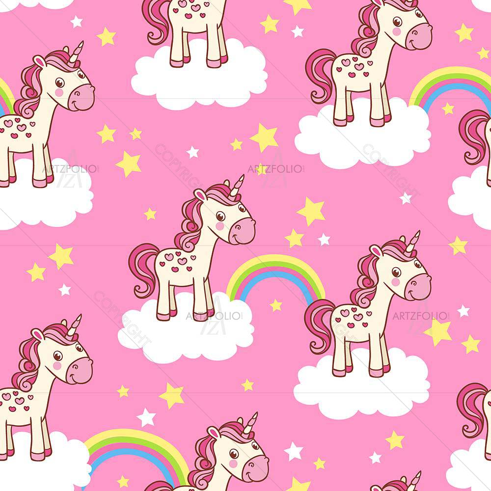 Cartoon Horses In The Clouds — custom-size art design 5008203