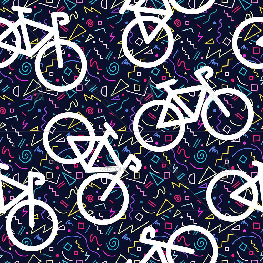 Bike Retro Silhouette — custom-size art design 5008204