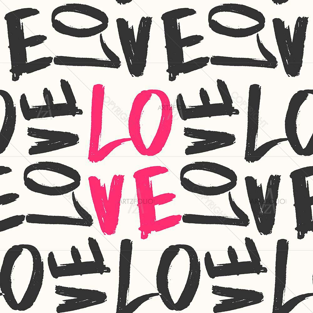 Valentine Love Pattern — custom-size art design 5008206