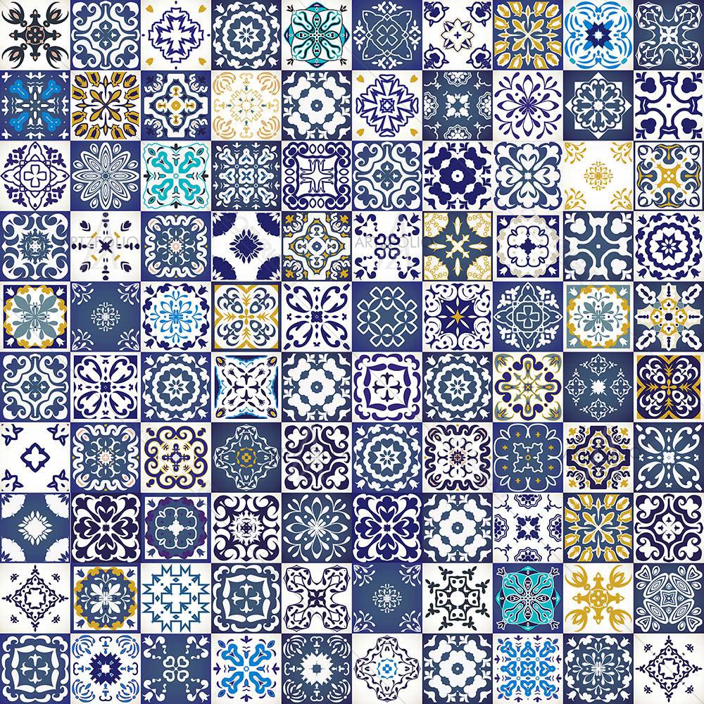 Floral Moroccan Mediterranean Pattern — Botanical custom art by ArtzFolio