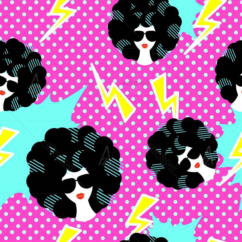Retro Disco Pattern — custom-size art design 5008213