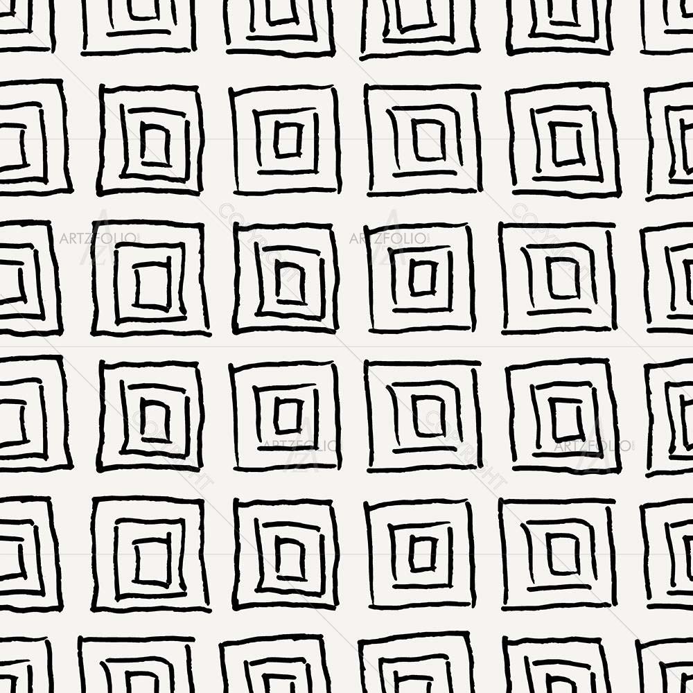 Hand Drawn Square — Abstract custom art by ArtzFolio
