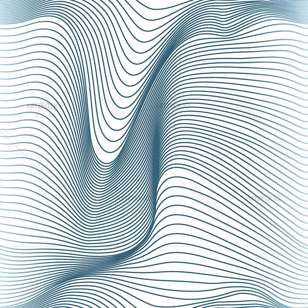 Abstract Wavy Lines D1 — custom-size art design 5008223