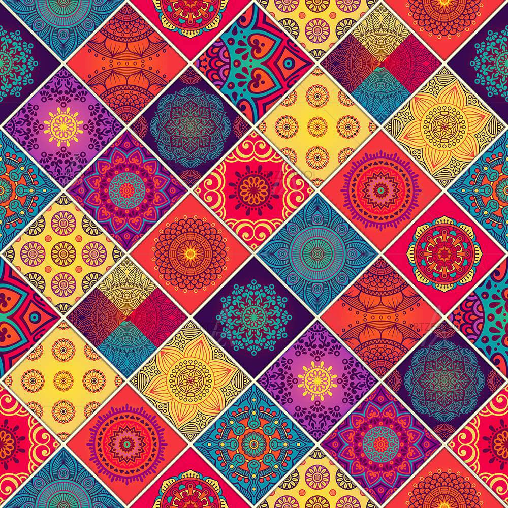 Ethnic Floral Pattern D1 — Devotional custom art by ArtzFolio