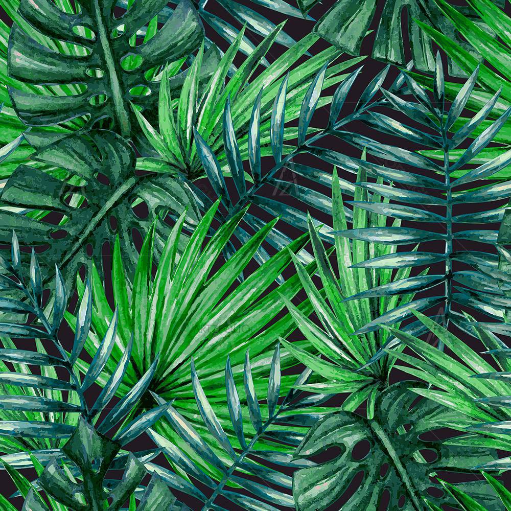 Tropical Palm Leaves D3 — Botanical custom art by ArtzFolio