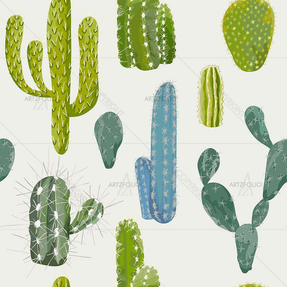 Tropical Cactus — Botanical custom art by ArtzFolio