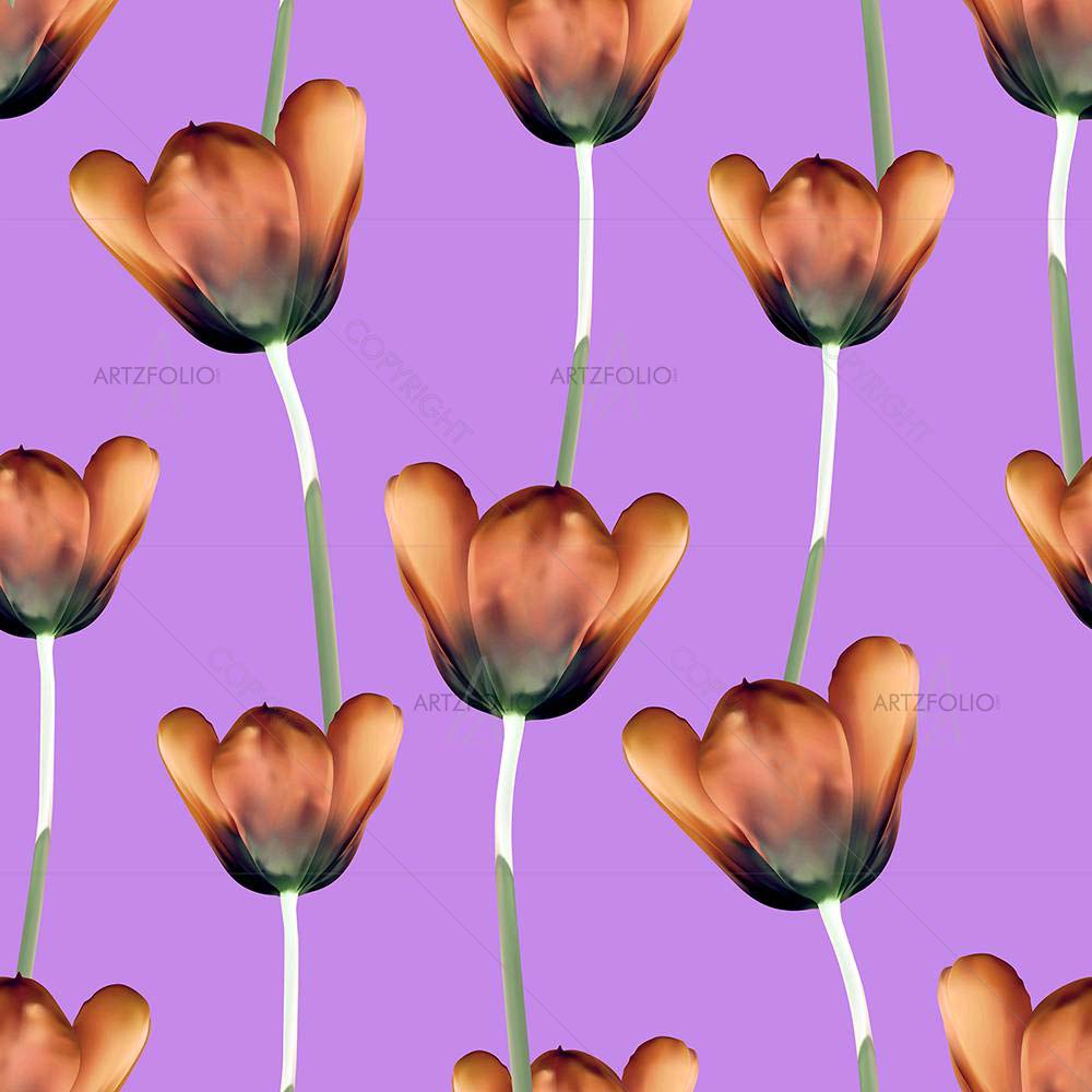 3D Tulips Pattern D1 — custom-size art design 5008246