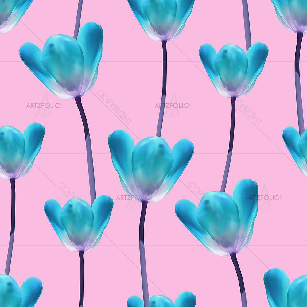 3D Tulips Pattern D5 — custom-size art design 5008250