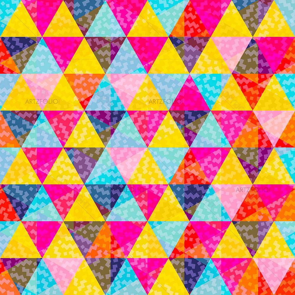 Abstract Geometric Triangles D2 — Abstract custom art by ArtzFolio