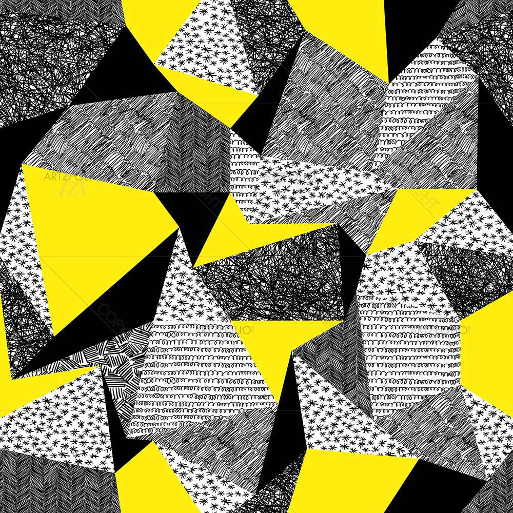 Geometric Triangles D1 — Abstract custom art by ArtzFolio