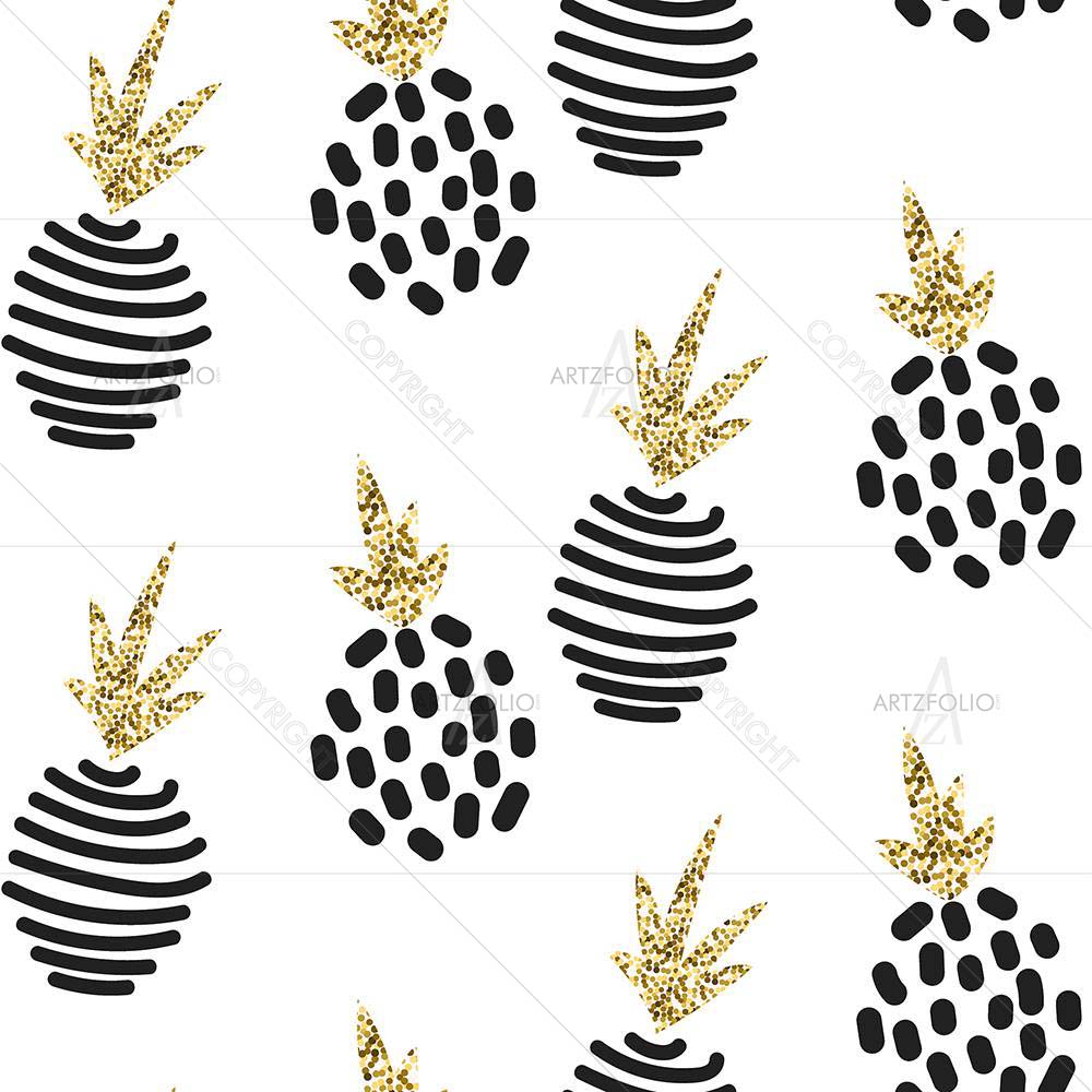 Minimalistic Pineapple — Abstract custom art by ArtzFolio