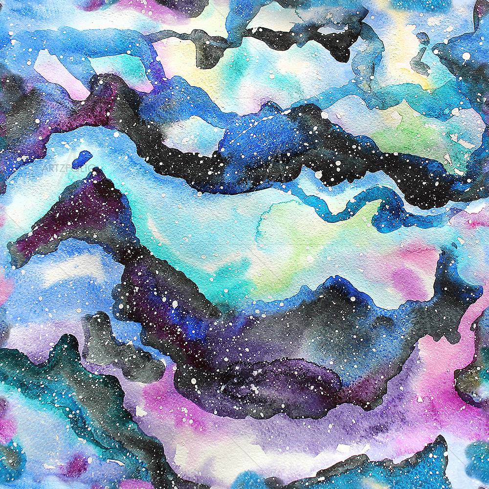 Watercolor Modern Abstract D1 — custom-size art design 5008275