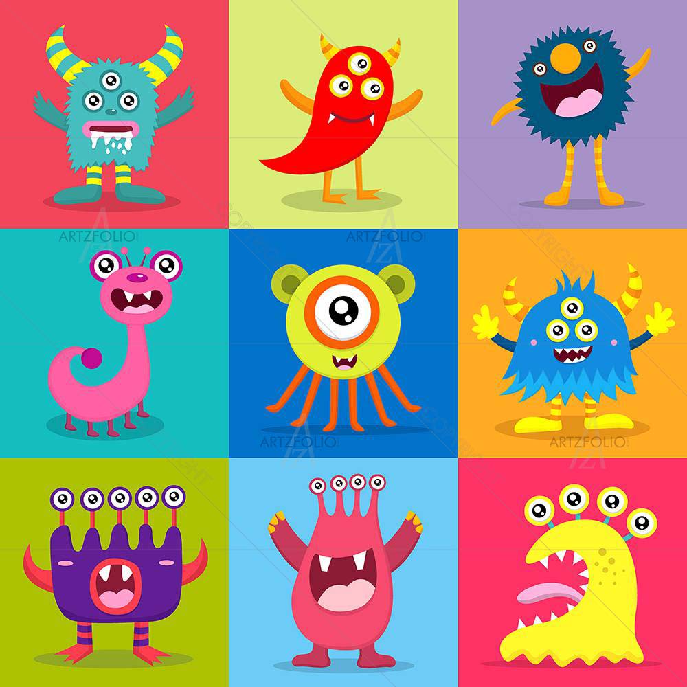 Kids Monster D1 — Kids & Nursery custom art by ArtzFolio