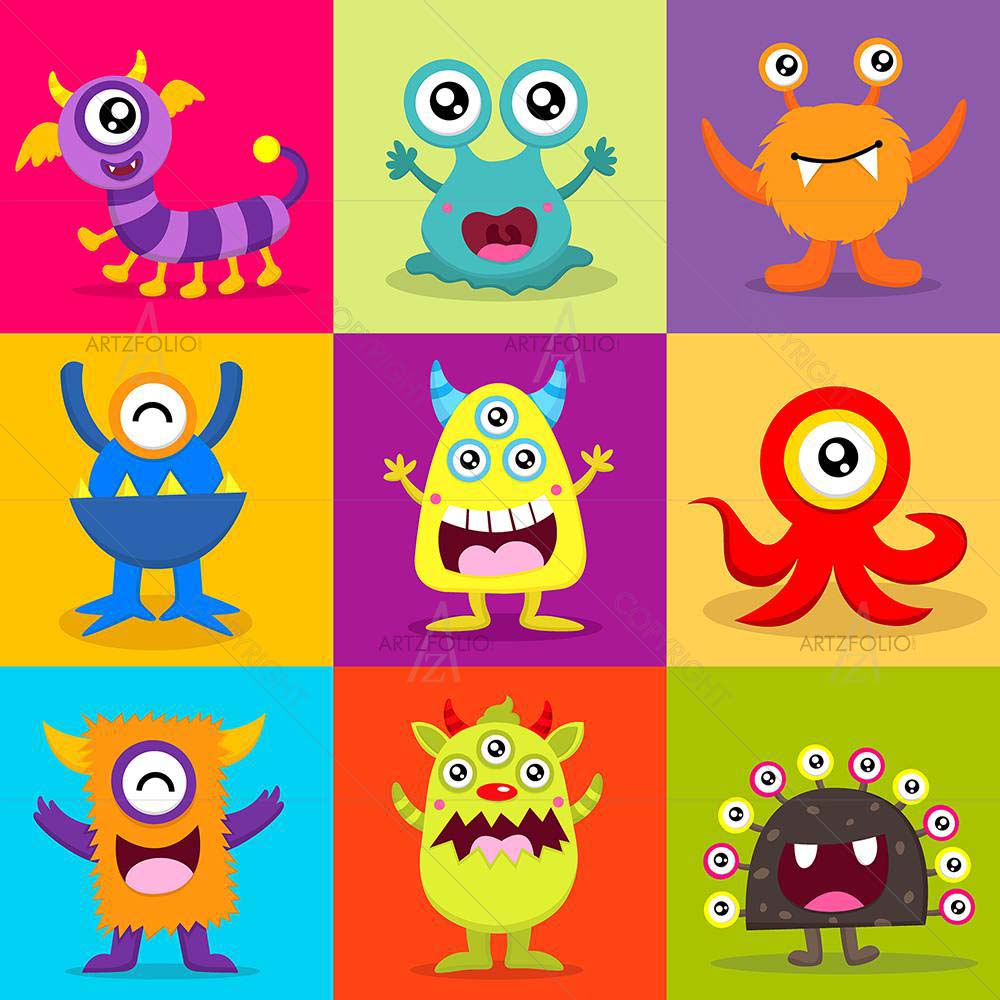 Kids Monster D3 — custom-size art design 5008278