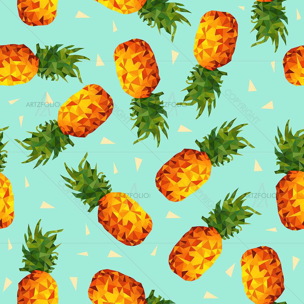 Geometric Summer Fruit — custom-size art design 5008296