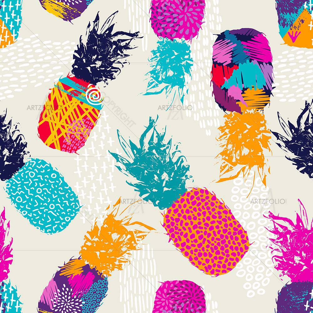 Retro Summer Fruit D2 — custom-size art design 5008297