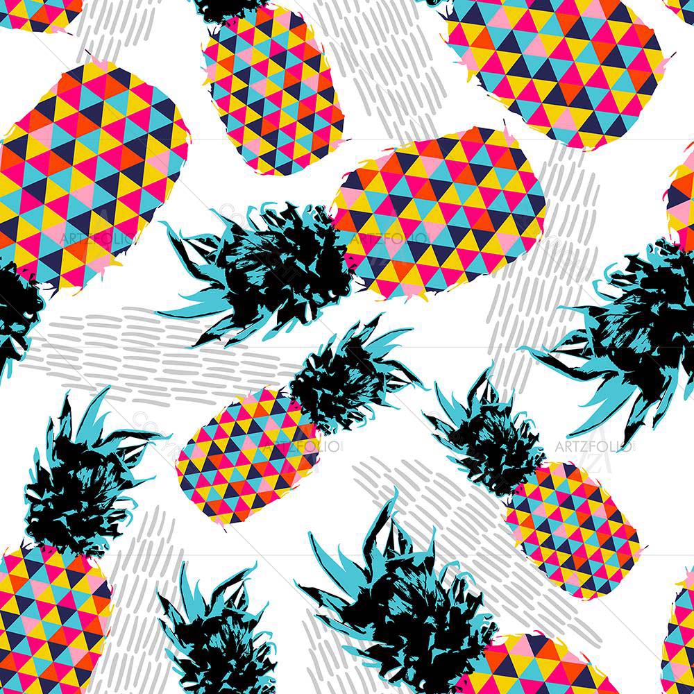 Retro Summer Fruit D3 — custom-size art design 5008298