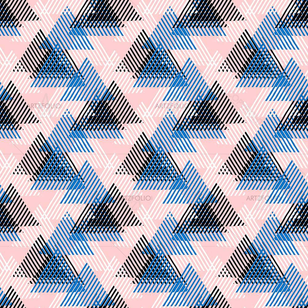 Geometric 3D Triangles D3 — custom-size art design 5008305
