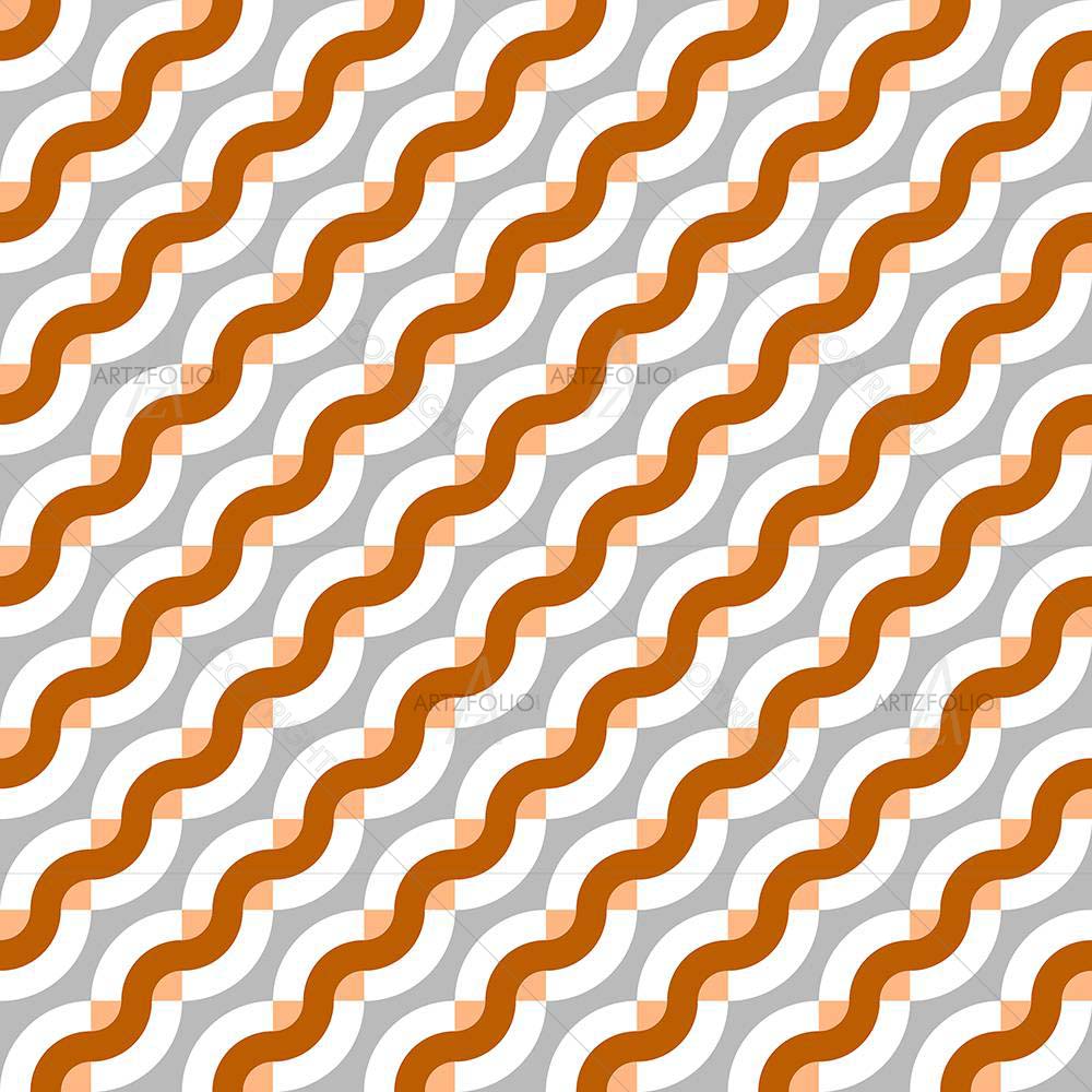 Diagonal Waves & Stripes D1 — custom-size art design 5008315