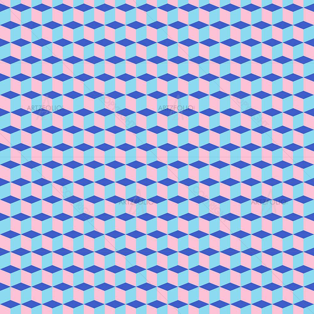 3D Geometric Cubes D2 — custom-size art design 5008322