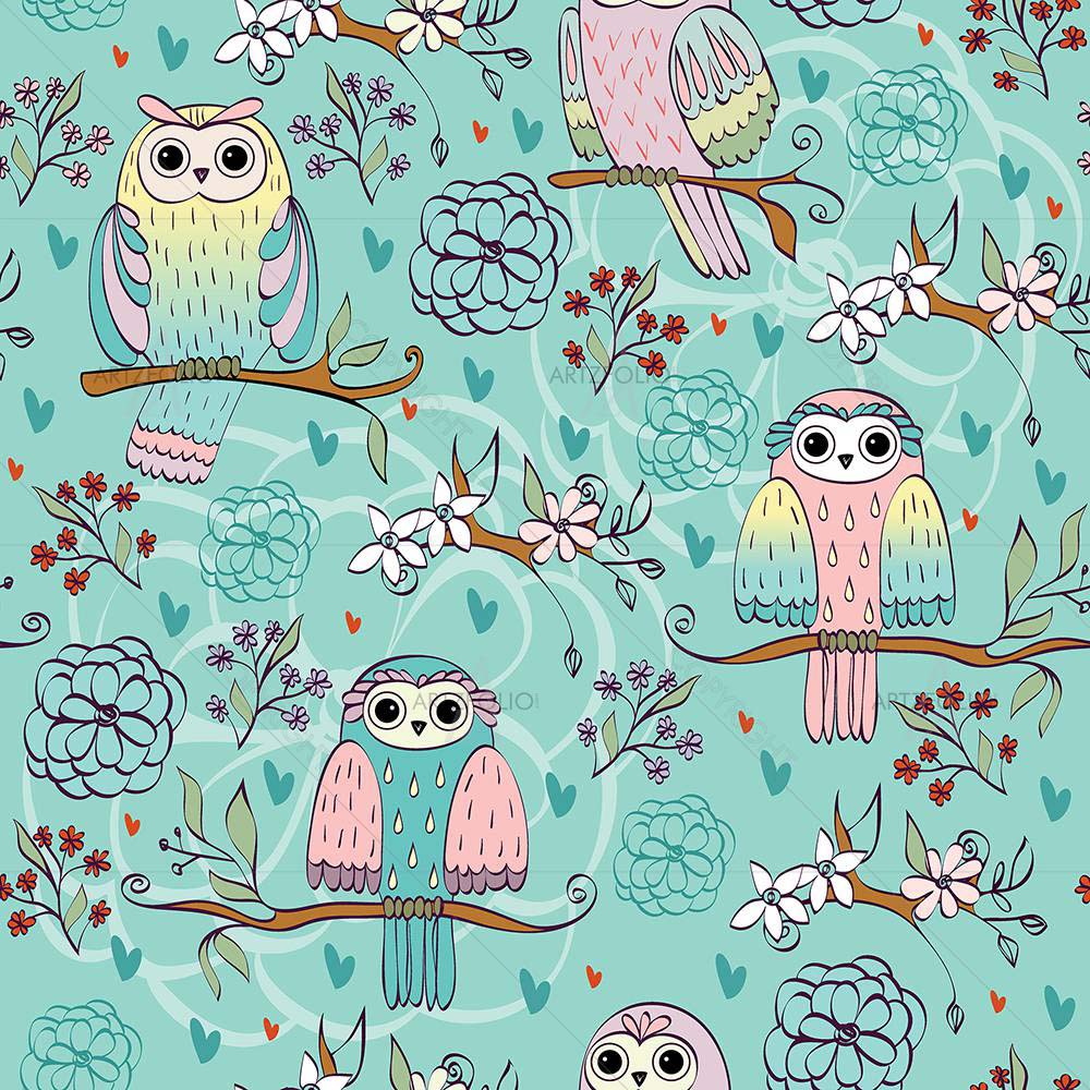 Owl Sitting On The Branches — custom-size art design 5008330