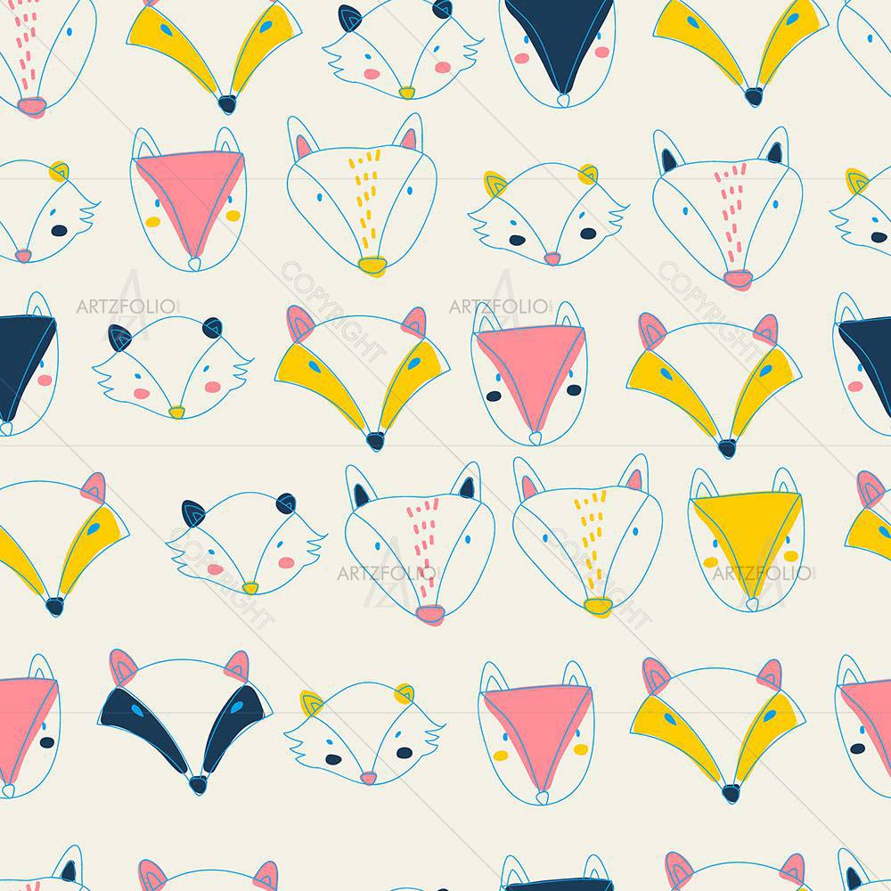 Cute Foxes D2 — custom-size art design 5008332
